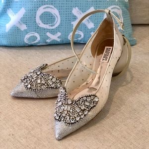 Badgley Mischka Quinn glamorous wedding flats